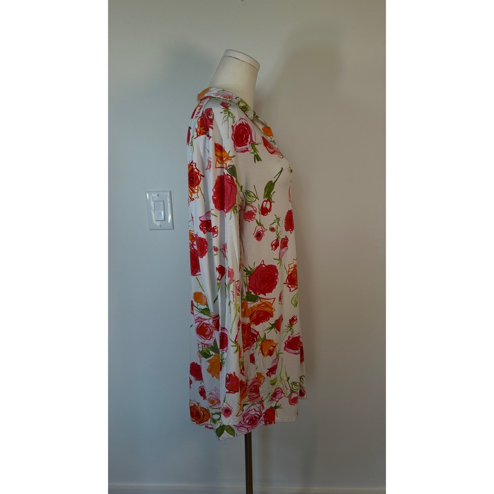 The Cat's Pajamas Pima Cotton Nightshirt Womens L Floral Cottagecore - Picture 3 of 8